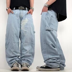 Vintage y2k karl kani grunge archive baggy wide leg faded skater jeans